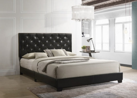 Estefan Black PU Bed