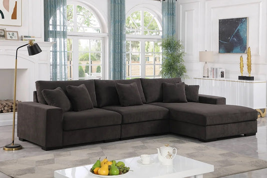 Sonia II 3pc Grey Sectional