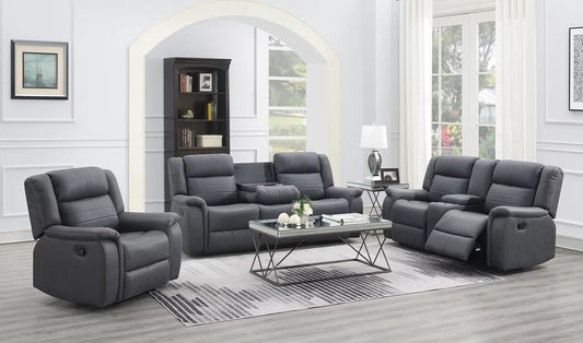 Benson Reclining Living Room Grey