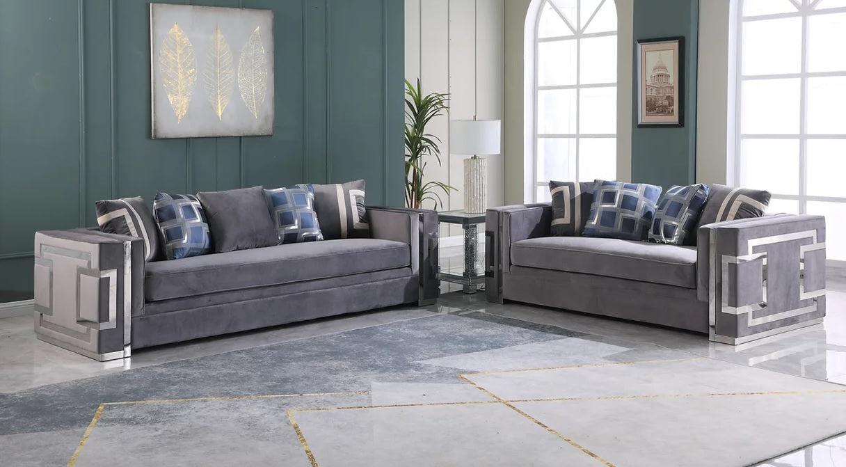 Kilye Oversized Living Room Set Grey