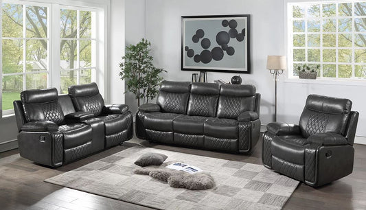 Texas Star Reclining Livingroom Set (Grey)