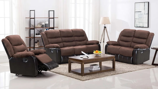 Miami Two-Tone Reclining Living Room Set.