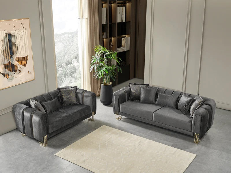 Santana Smoke Living Room Set