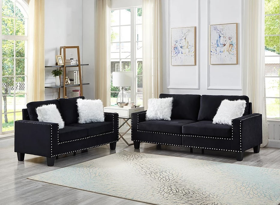 Jeason Black Living Room Set