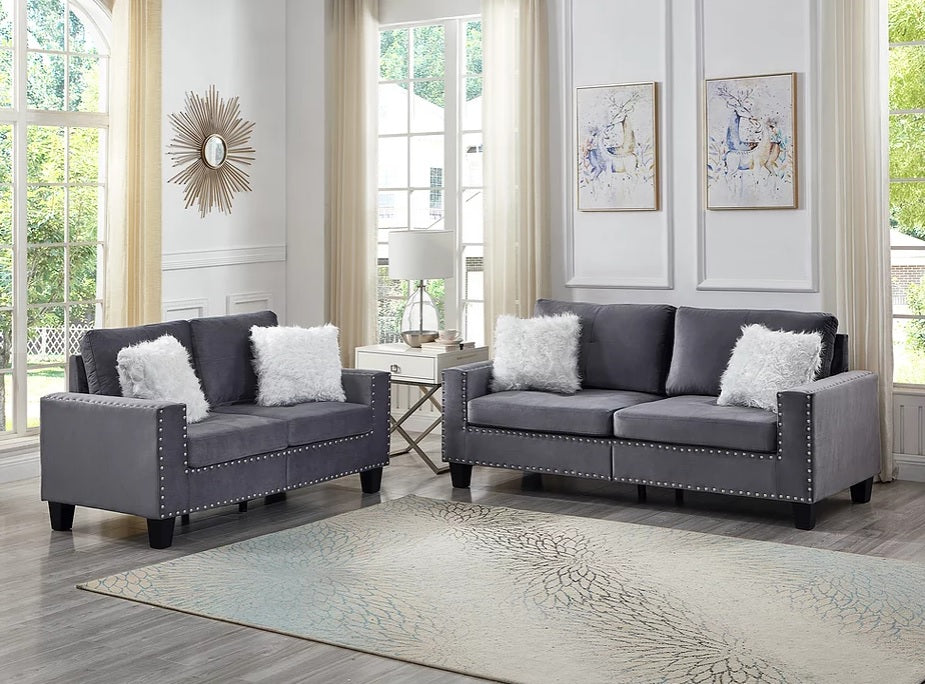 Jeason Grey Living Room Set