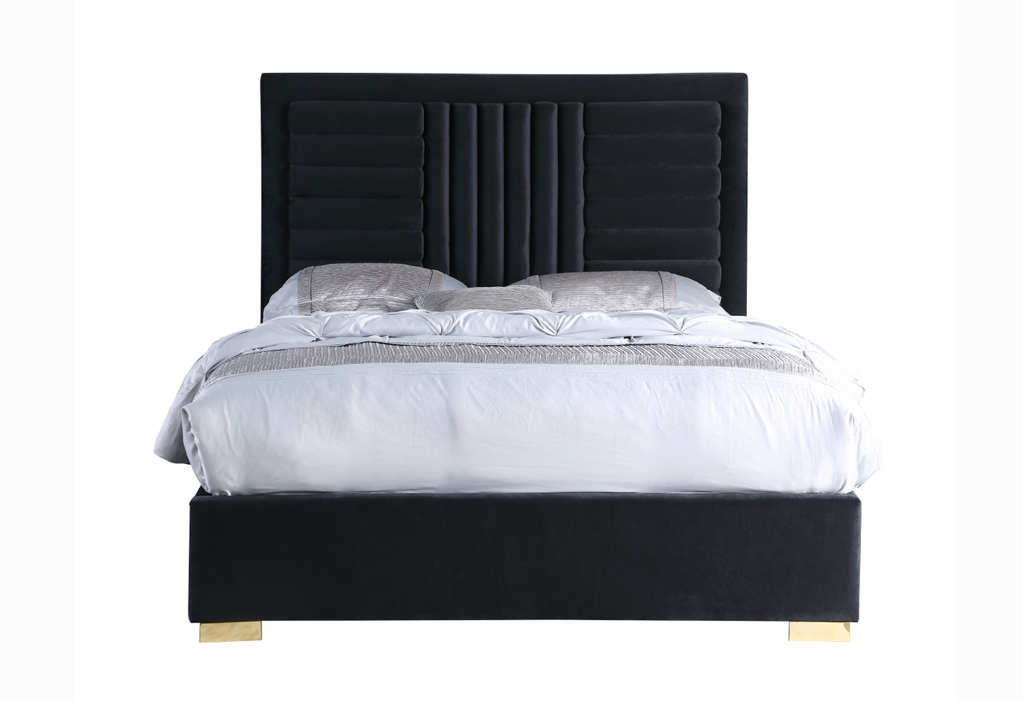 Anita Velvet Platform Bed (Multiple colors available)