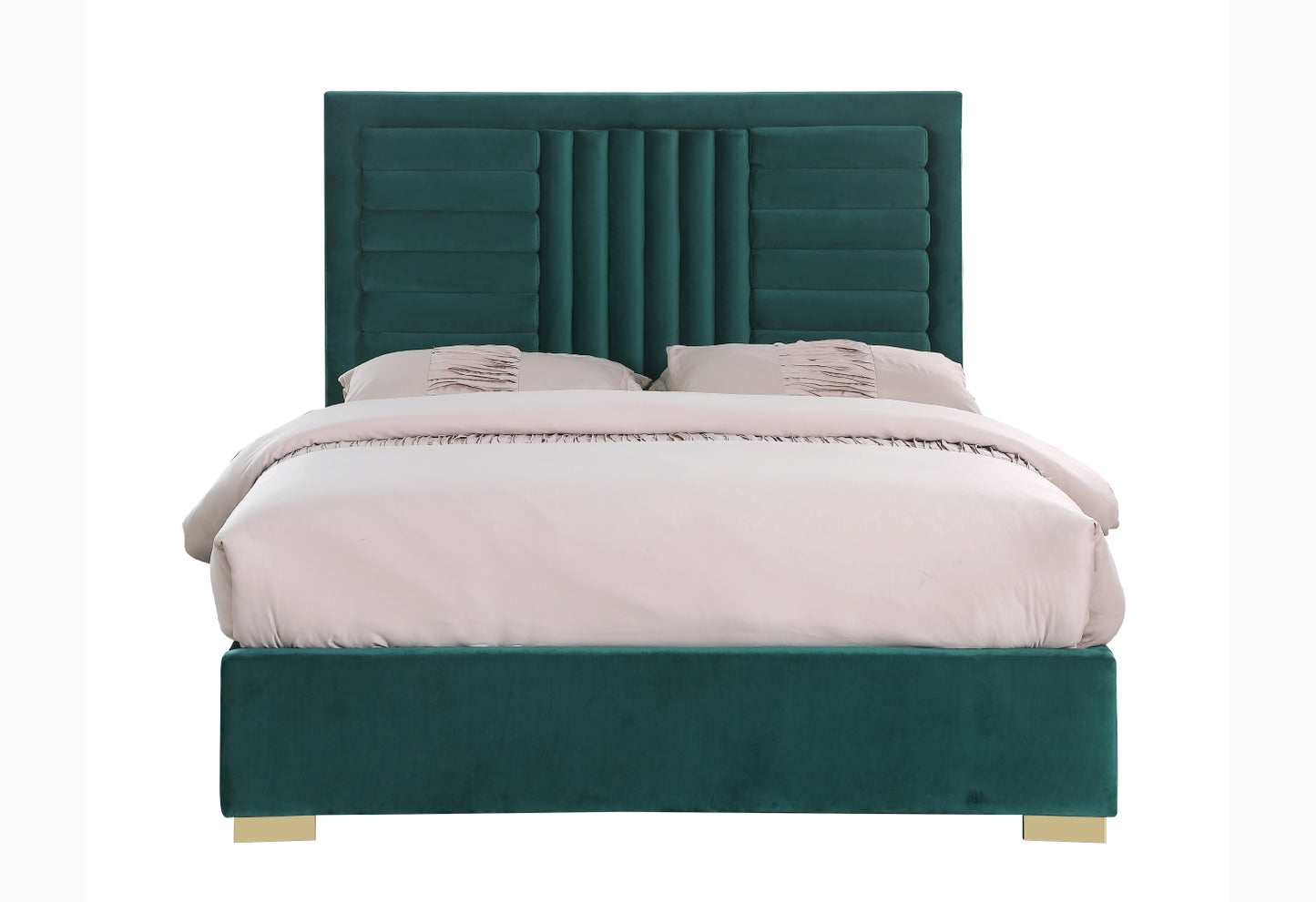 Anita Velvet Platform Bed (Multiple colors available)