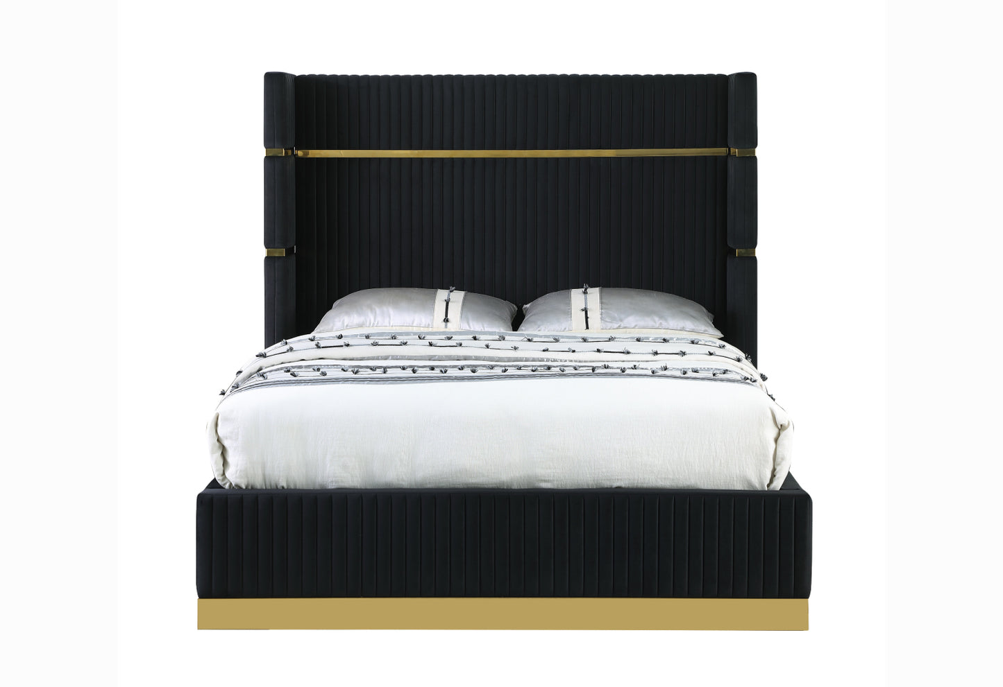 Aspen Velvet Platform Bed (Multiple colors available)