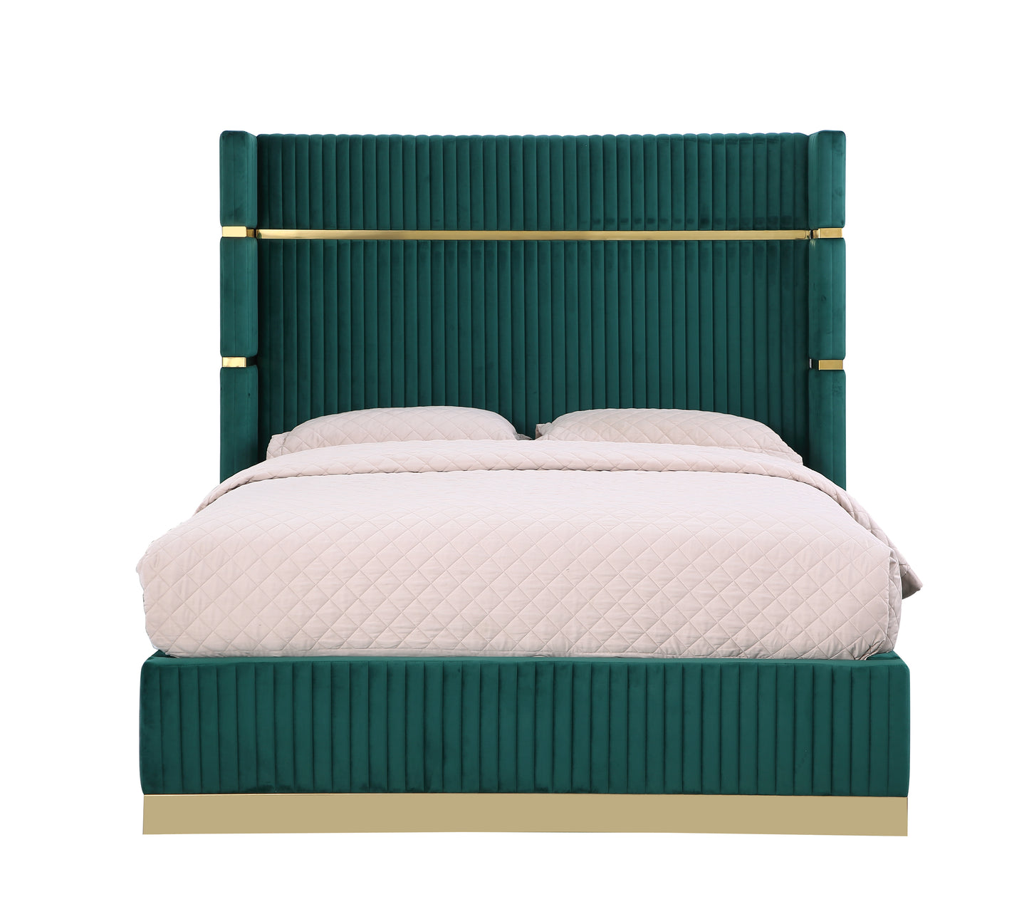 Aspen Velvet Platform Bed (Multiple colors available)