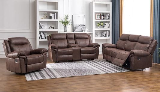 Laredo Reclining Livingroom Set (Tan)