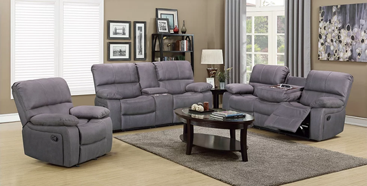 Raphael Reclining Livingroom Set (Grey)