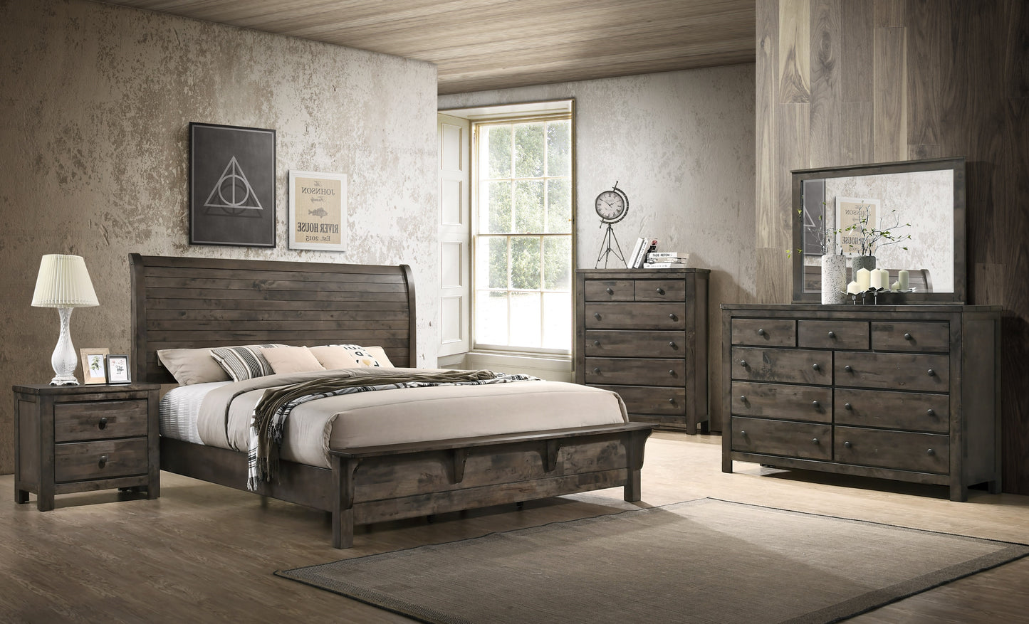 Farmhouse Bedroom Set 4-Pcs