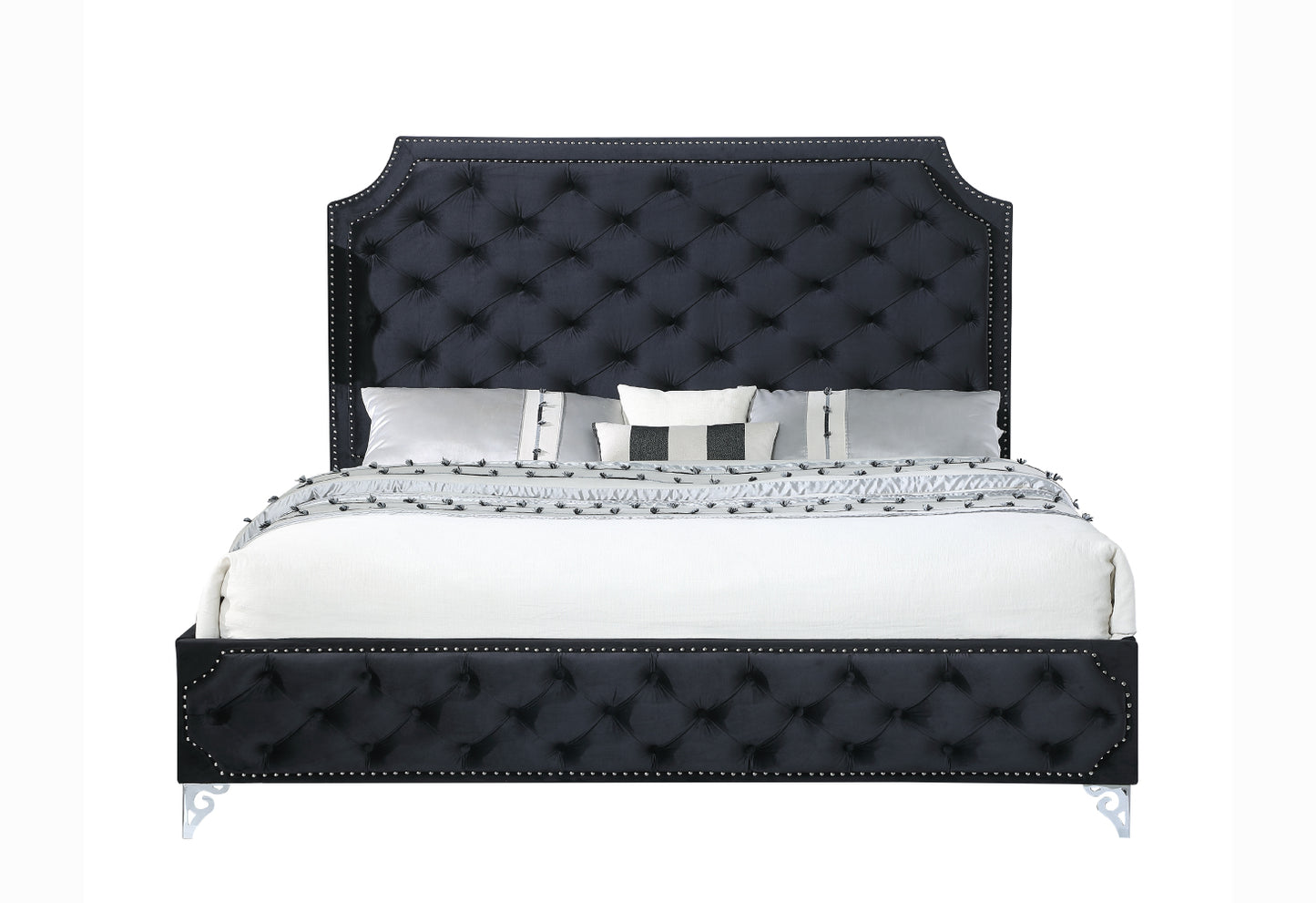 Leilah Velvet Platform Bed