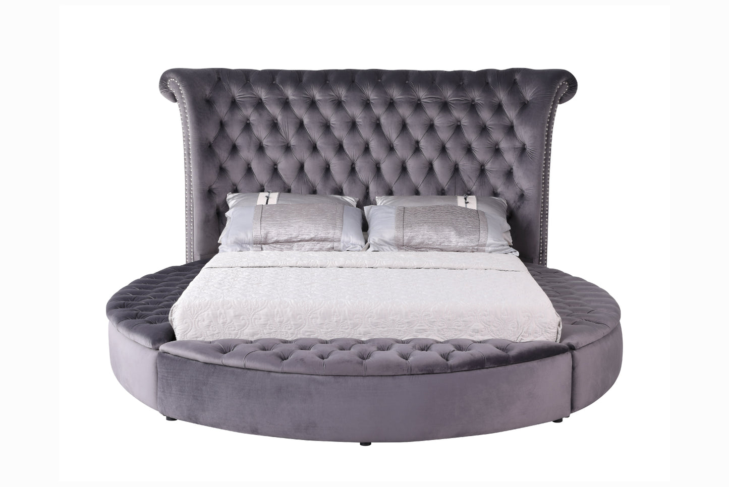 Lux Velvet Platform Storage Bed