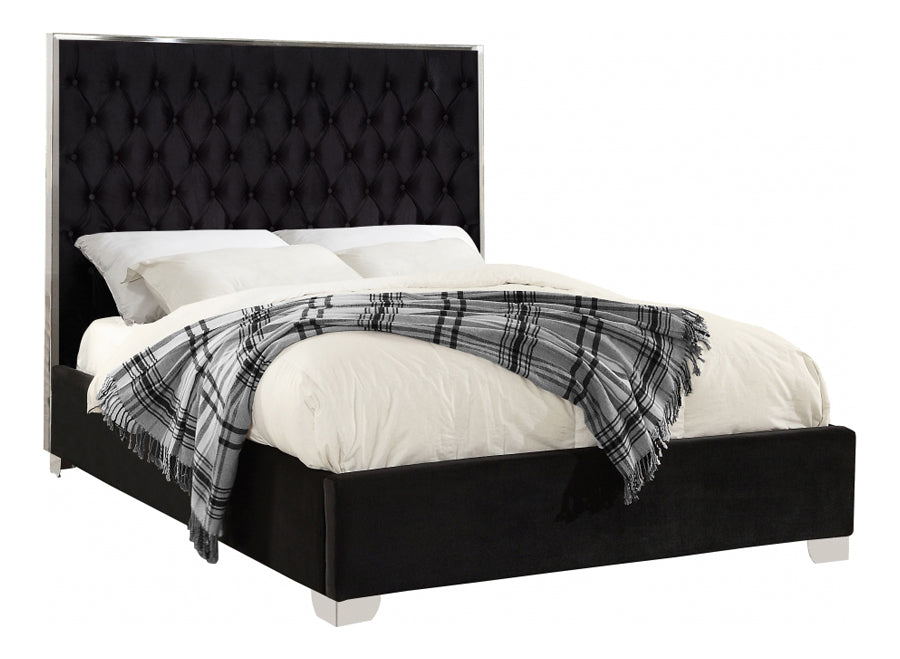 Rose 55"H Velvet Platform Bed