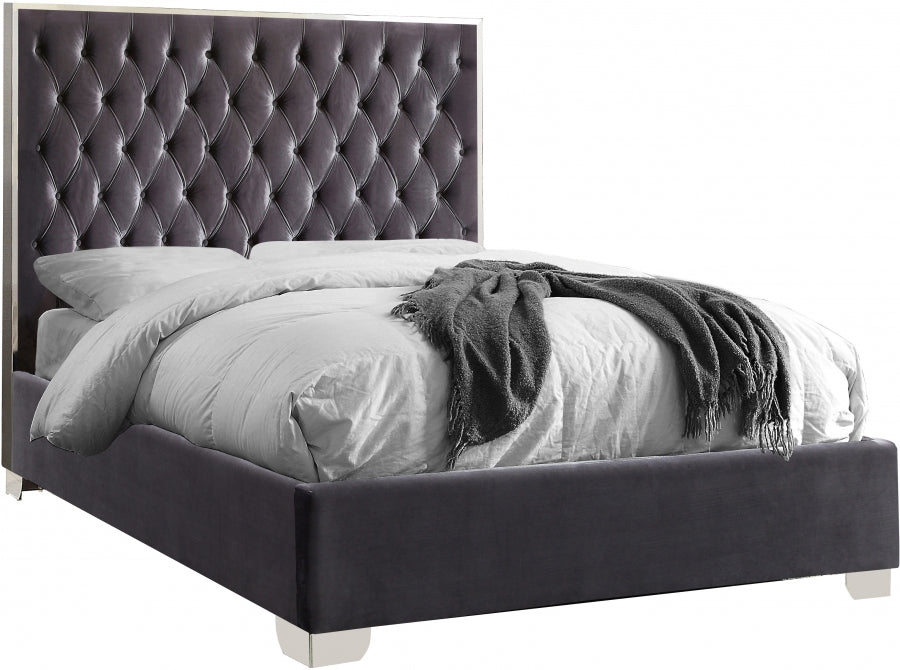 Rose 55"H Velvet Platform Bed