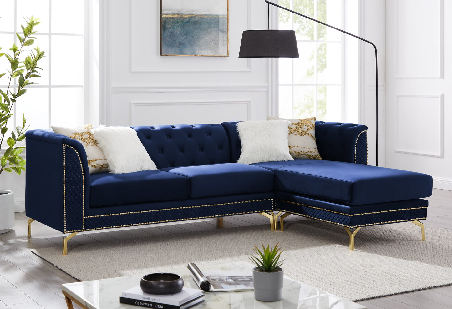 Zia Sectional Sofa (Multiple Colors Available)